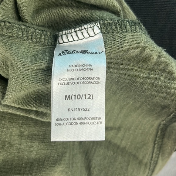 Eddie Bauer Boy’s Green Camo T-Shirt (3517) - Picture 4 of 4